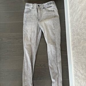 High Rise Skinny Jeans - Grey Light Wash
